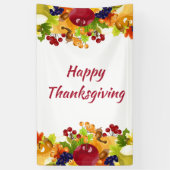 Erntedank Herbstlaubs Apples Berries Editable Banner (Vertikal)
