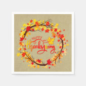 Erntedank Herbstleaf Tones Cocktail Serviette (Vorderseite)