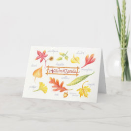 Erntedank Herbstleaves Faltenkarte Karte