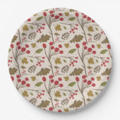 Erntedank Herbstleaves Herbstessen Party Pappteller (Vorderseite)