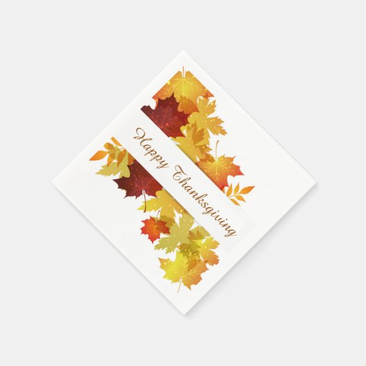 Erntedank Herbstleaves Napkin Serviette (Ecke)
