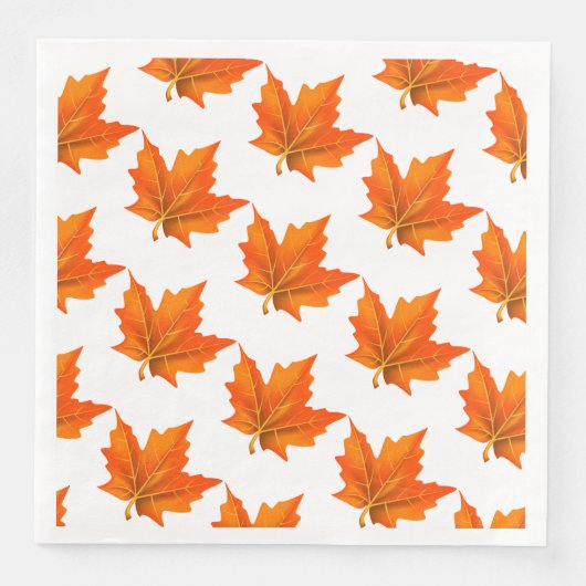 Erntedank Herbstleaves Papier Napkins Serviette (Vorderseite)