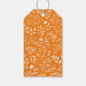 Erntedank Herbstleaves Wasserfarbenfallen Orange Geschenkanhänger (Rückseite)