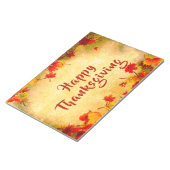 Erntedank Herbstlebe auf Altpapier Notizblock (angewinkelt)