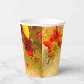 Erntedank Herbstlebe auf Altpapier Pappbecher (Rechts)