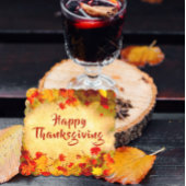 Erntedank Herbstlebe auf Altpapier Untersetzer