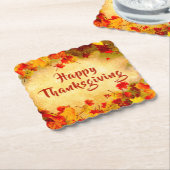 Erntedank Herbstlebe auf Altpapier Untersetzer (angewinkelt)