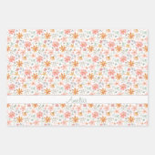 Erntedank Herbstliche Blume gelber Mustername Geschenkpapier Set (Vorderseite)