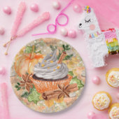 Erntedank Herbstmuster Pappteller (Party)