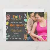 Erntedank Herbstschwangerschaft Ankündigung (Vorderseite)