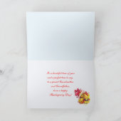 Erntedank Herz - Großmutter und Großvater Feiertagskarte (Innenseite)