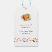 Erntedank Herzkastanienholzkunst Geschenkanhänger (Rückseite)