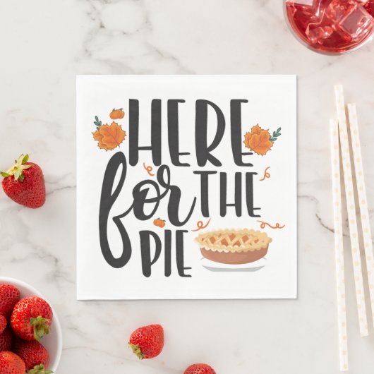 Erntedank hier für das Pie Funny Paper Napkin Serviette (Beispiel)