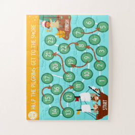 Erntedank hilft den Pilgern, an die Küste zu komme Puzzle