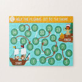 Erntedank hilft den Pilgern, an die Küste zu komme Puzzle