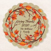 Erntedank- hinzufügen untersetzer (Vorderseite)