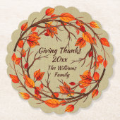 Erntedank- hinzufügen untersetzer (Vorderseite)