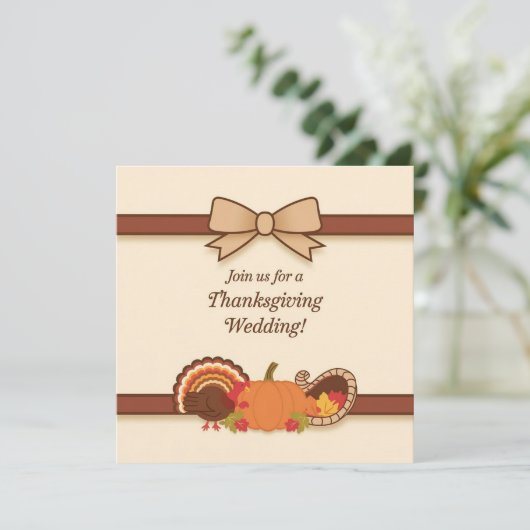 Erntedank Hochzeit Einladung (Stehend Vorderseite)