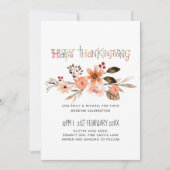 Erntedank Hochzeit Einladungen Dusty Blue Orange (Vorderseite)