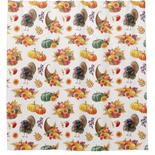 Erntedank Holiday Dusche Vorhang (Vorderseite)