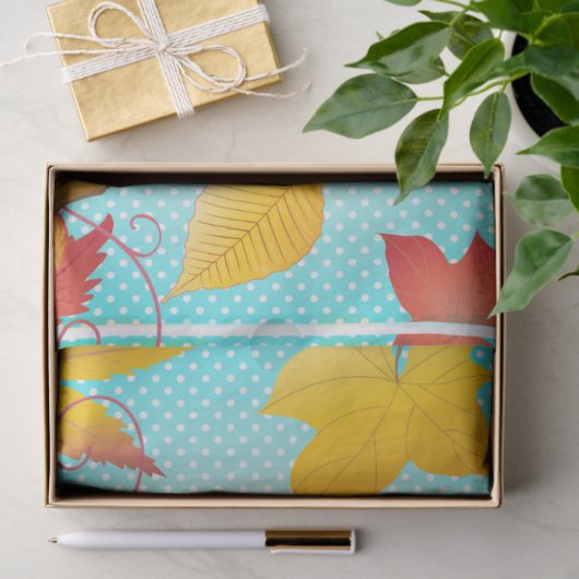 Erntedank Holiday Fall Maple Blätter RETRO Dekorat Seidenpapier (Geschenk)