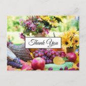 Erntedank Holiday Herbst Ernte Vielen Dank Postkarte (Vorderseite)