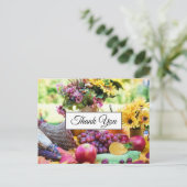 Erntedank Holiday Herbst Ernte Vielen Dank Postkarte (Stehend Vorderseite)