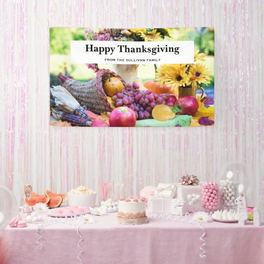 Erntedank Holiday Herbst Erntetisch Banner (Party)