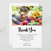 Erntedank Holiday Herbst Erntetisch Dankeskarte (Vorne/Hinten)