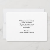 Erntedank Holiday Herbst Erntetisch Feiertagskarte (Rückseite)