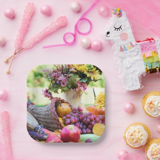 Erntedank Holiday Herbst Erntetisch Pappteller (Party)