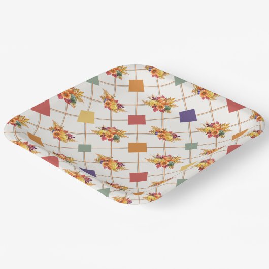 Erntedank Holiday Paper Plate Pappteller (Gewinkelt)