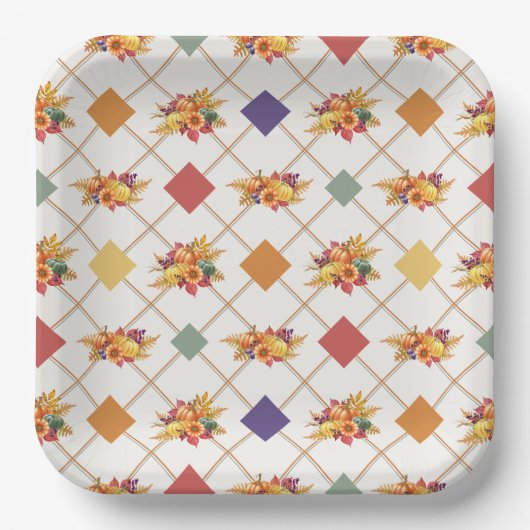 Erntedank Holiday Paper Plate Pappteller (Vorderseite)