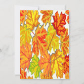 Erntedank Holiday, Pumpkin, Squash, Sonnenblumen Einladung (Rückseite)