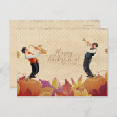 Erntedank Holiday Retro Musik Jazz Musiker Postkarte (Vorne/Hinten)