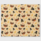 Erntedank Holiday Türkei Muster Party Packung Geschenkpapier (Flach)