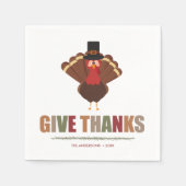 Erntedank Holiday Turkey Danke Serviette (Vorderseite)