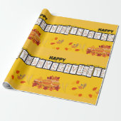Erntedank Holiday Yellow Geschenkpapier (Ungerollt)