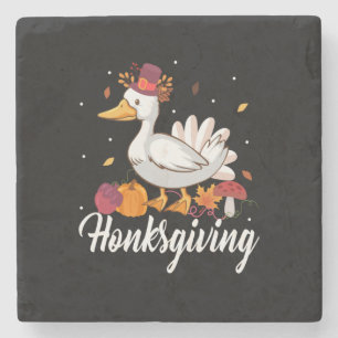 Erntedank Honksgiving Steinuntersetzer