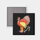 Erntedank Howdy Türkei Magnet (Vorderseite/Rückseite)