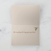 Erntedank Hummingbirds Feiertagskarte (Innenseite)