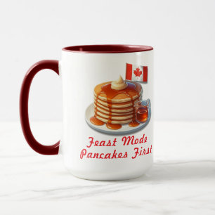 Erntedank Humor Kanada Lustiges Pfannkuchenfrühstü Tasse