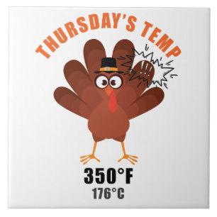 Erntedank Humor Lustiger Truthahn Witz Fliese