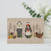 Erntedank Hunde Einladung (Stehend Vorderseite)