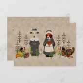 Erntedank Hunde Einladung (Vorne/Hinten)