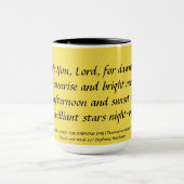 Erntedank-Hymne Tasse (Zentrum)