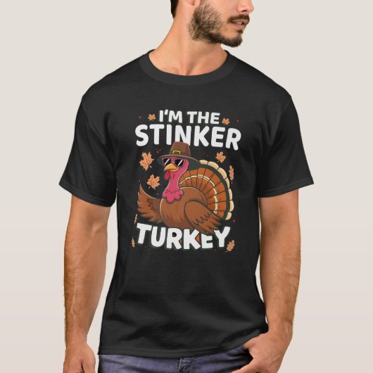 Erntedank I bin Stinker Turkey Family Premium T-Shirt (Vorderseite)