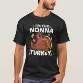 Erntedank I m Nonna Turkey Family Premium T-Shirt (Vorderseite)