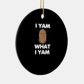 Erntedank I Yam Was ich Yam Funny Fall Classic Keramik Ornament (Rechts)