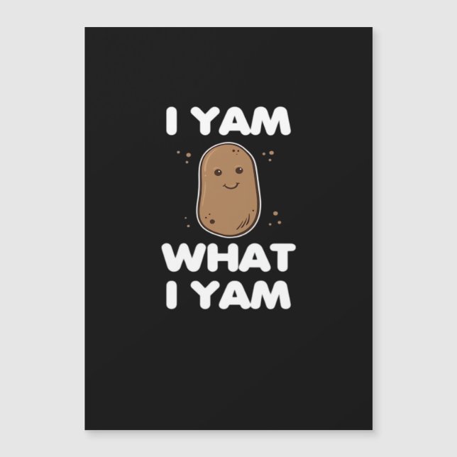 Erntedank I Yam Was ich Yam Funny Fall Classic Magnetkarte (Vorderseite)